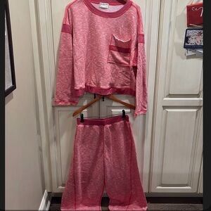Free People Pink Lounge Set